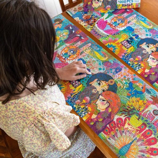 Djeco Magic India Puzzle and Poster Set 1000 Piece Djeco Puzzles at Little Earth Nest Eco Shop