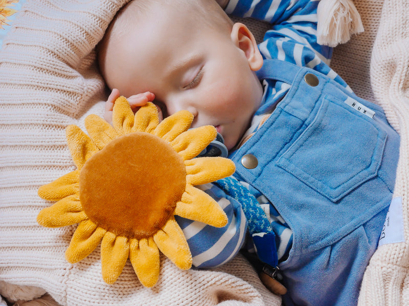 Sunflower Sensory Crinkle Toy for Babies by Tikiri Tikiri Baby Activity Toys at Little Earth Nest Eco Shop Sunflower Sensory Crinkle Toy for Babies by Tikiri Geelong Online Store Australia