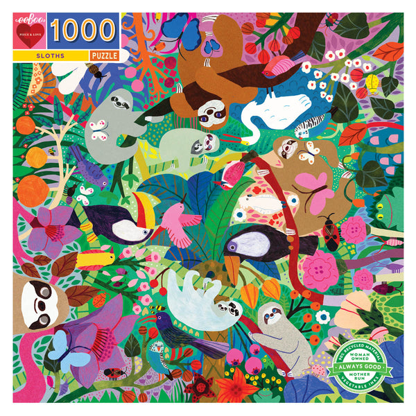 Sloths 1000 Piece Puzzle by Eeboo Eeboo Puzzles at Little Earth Nest Eco Shop Geelong Online Store Australia