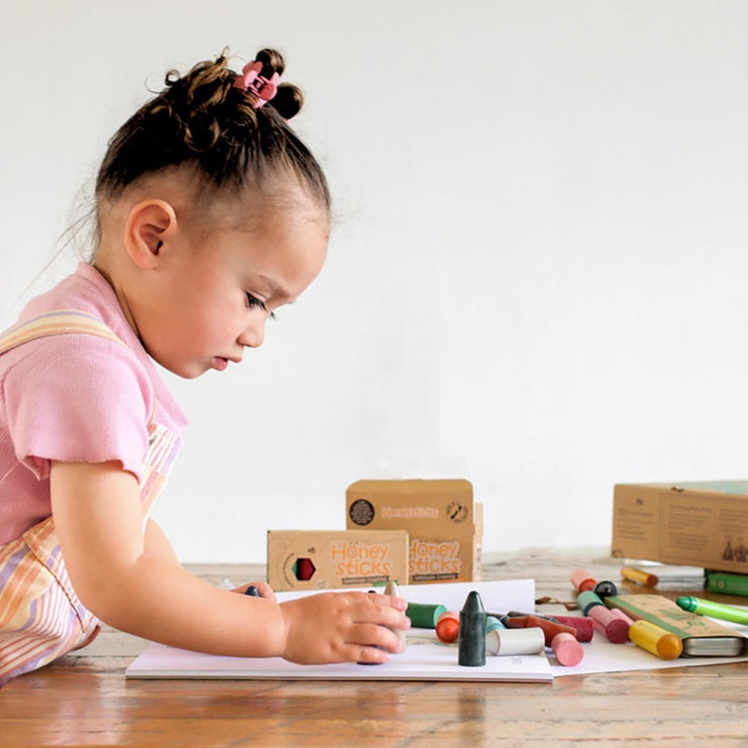 Honeysticks Beeswax Crayons Set Honeysticks Crayons at Little Earth Nest Eco Shop Geelong Online Store Australia