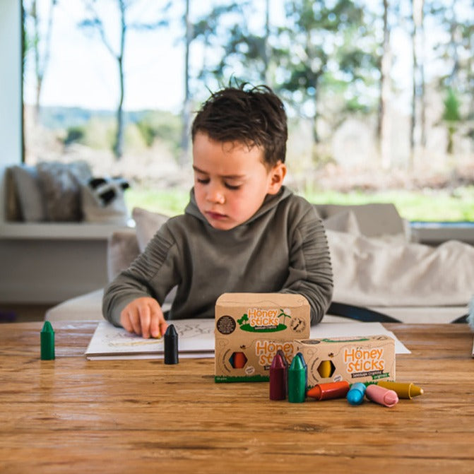 Honeysticks Beeswax Crayons Set Honeysticks Crayons at Little Earth Nest Eco Shop Geelong Online Store Australia