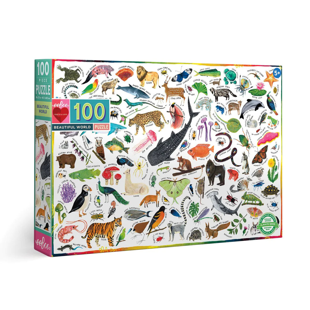 Eeboo 100 Piece Beautiful World Puzzle Eeboo Puzzles at Little Earth Nest Eco Shop Geelong Online Store Australia
