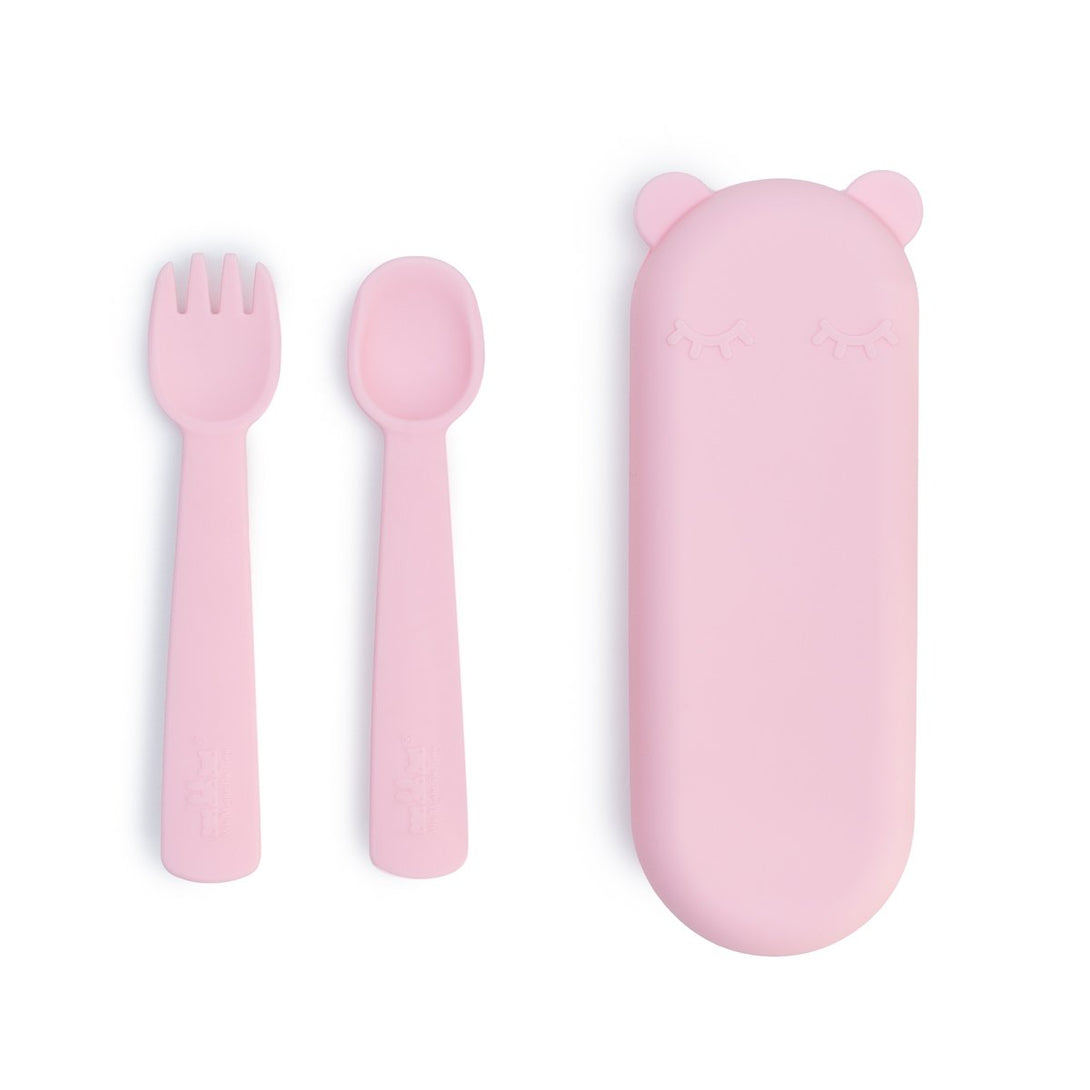 We Might Be Tiny Feedie Fork and Spoon Set We Might Be Tiny General Baby Pink at Little Earth Nest Eco Shop Geelong Online Store Australia