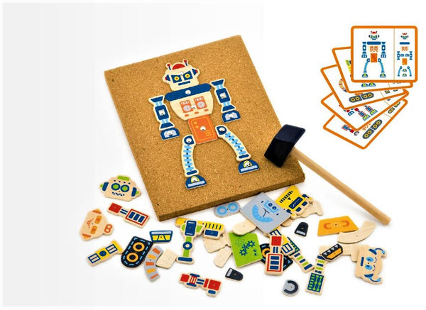 Viga Toys Tap Tap Robot Set Viga Toys Wooden Toys at Little Earth Nest Eco Shop