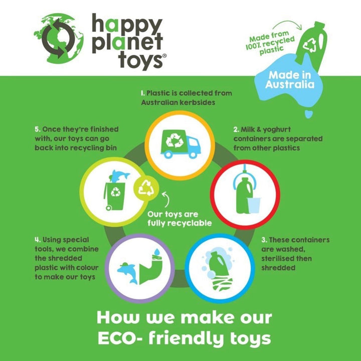 Happy Planet Toys Octobuoy Recycled Plastic Stacking Cups Happy Planet Toys Bath Toys at Little Earth Nest Eco Shop