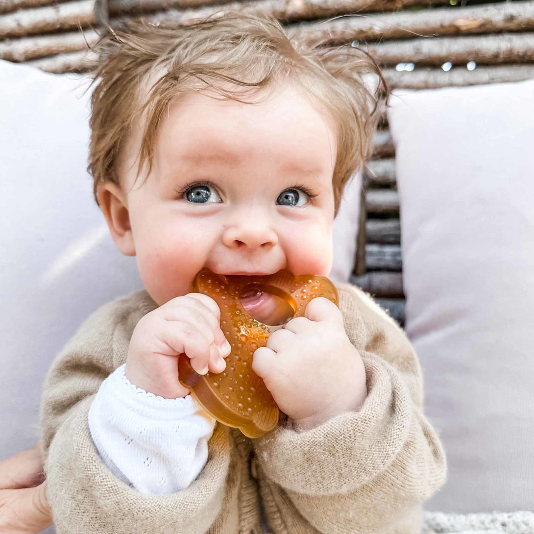 Hevea Natural Rubber Panda Teether Hevea Baby Bath Toys at Little Earth Nest Eco Shop Geelong Online Store Australia