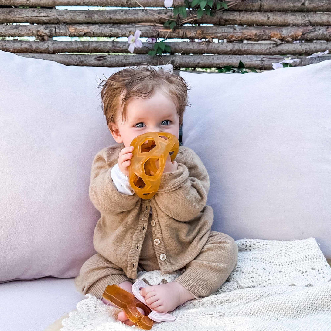 Hevea Natural Rubber Star Ball Hevea Baby Bath and Body at Little Earth Nest Eco Shop Hevea Natural Rubber Star Ball - Hevea Star Ball Geelong Online Store Australia