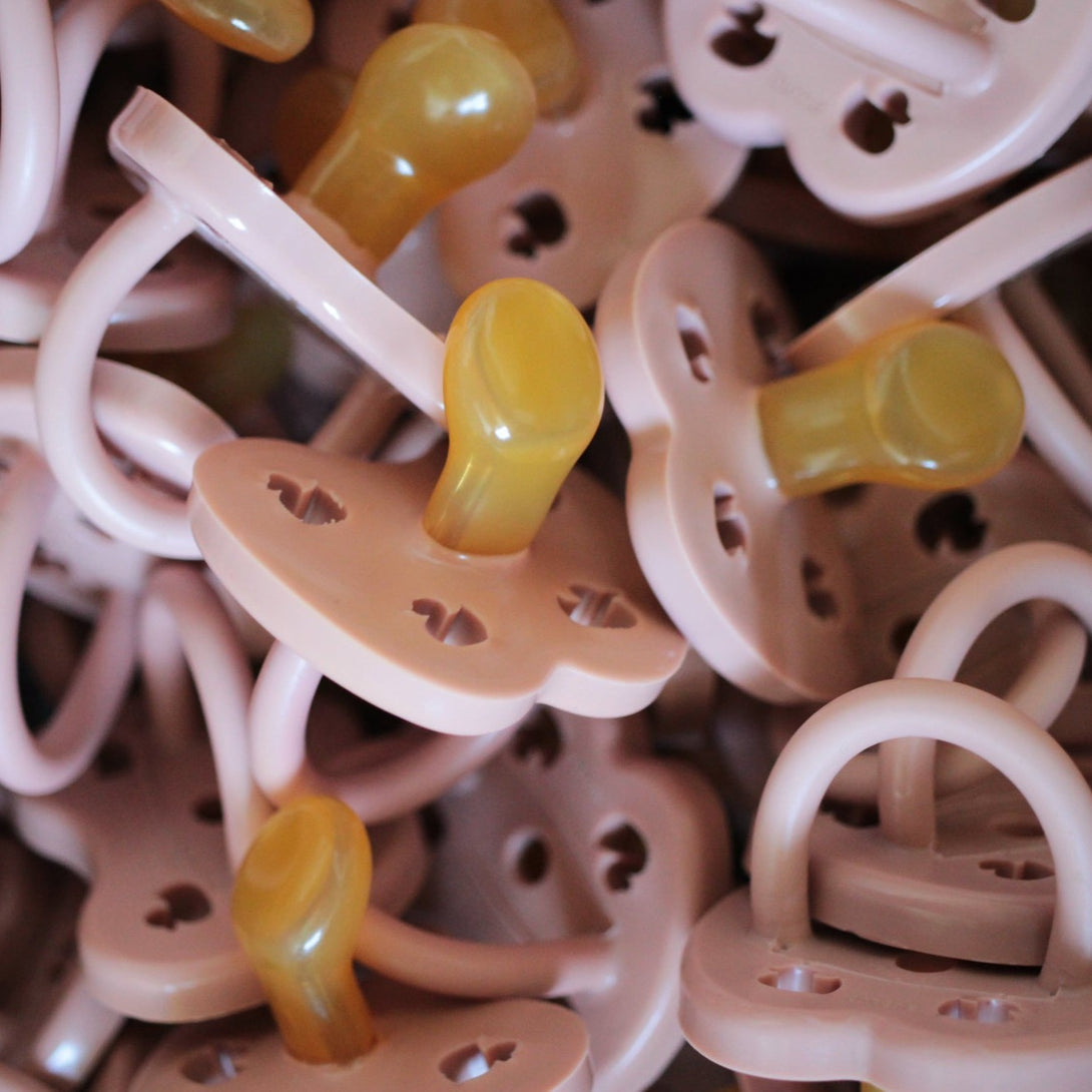 Hevea Natural Rubber Dummy Pacifier Coloured – Little Earth Nest