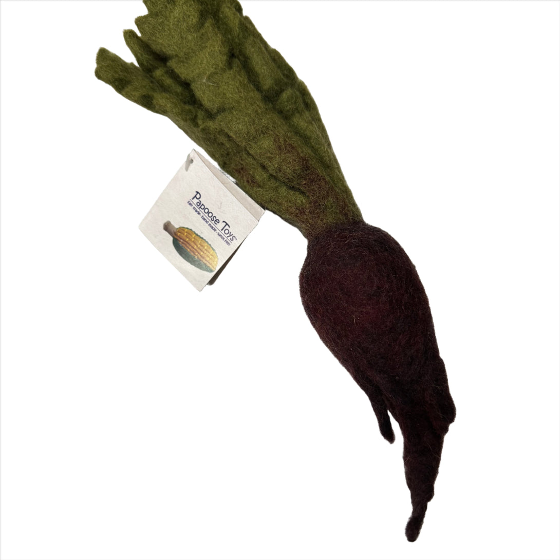 Felt Vegetables Papoose Toys Pretend Play Beetroot at Little Earth Nest Eco Shop Geelong Online Store Australia