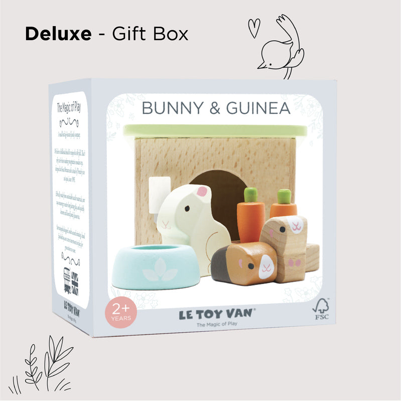 Le Toy Van Guinea Pig and Bunny Set Le Toy Van Dollhouse Accessories at Little Earth Nest Eco Shop Geelong Online Store Australia