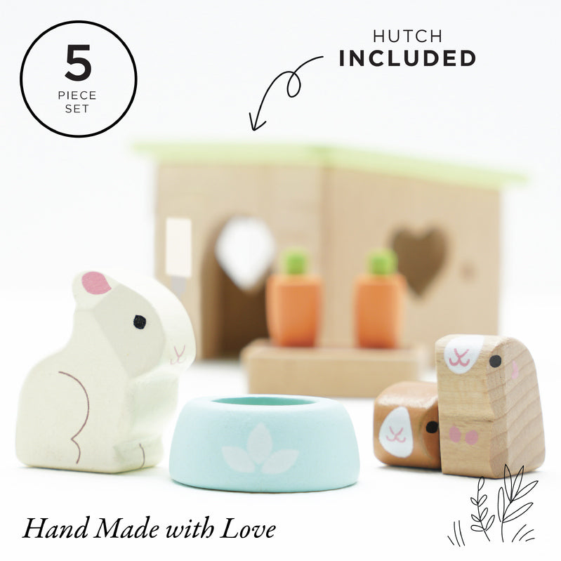 Le Toy Van Guinea Pig and Bunny Set Le Toy Van Dollhouse Accessories at Little Earth Nest Eco Shop Geelong Online Store Australia