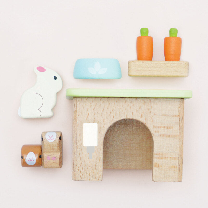 Le Toy Van Guinea Pig and Bunny Set Le Toy Van Dollhouse Accessories at Little Earth Nest Eco Shop Geelong Online Store Australia