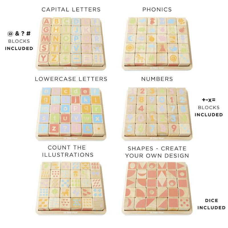 Le Toy Van ABC Wooden Blocks Le Toy Van Wooden Blocks at Little Earth Nest Eco Shop Geelong Online Store Australia