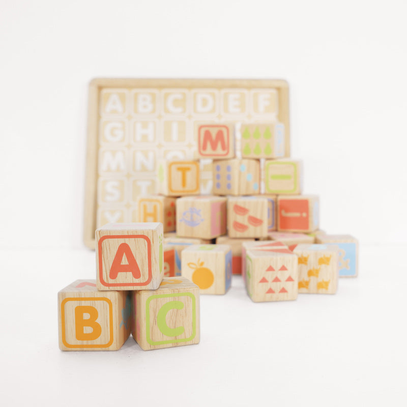 Le Toy Van ABC Wooden Blocks Le Toy Van Wooden Blocks at Little Earth Nest Eco Shop Geelong Online Store Australia