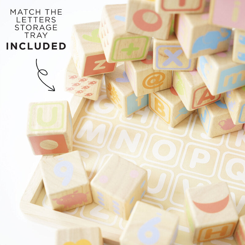 Le Toy Van ABC Wooden Blocks Le Toy Van Wooden Blocks at Little Earth Nest Eco Shop Geelong Online Store Australia