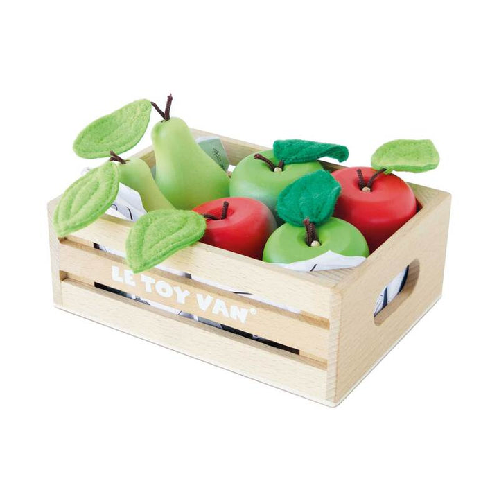 Le Toy Van Food In Wooden Crates Le Toy Van Toy Kitchens & Play Food Apples and Pears at Little Earth Nest Eco Shop