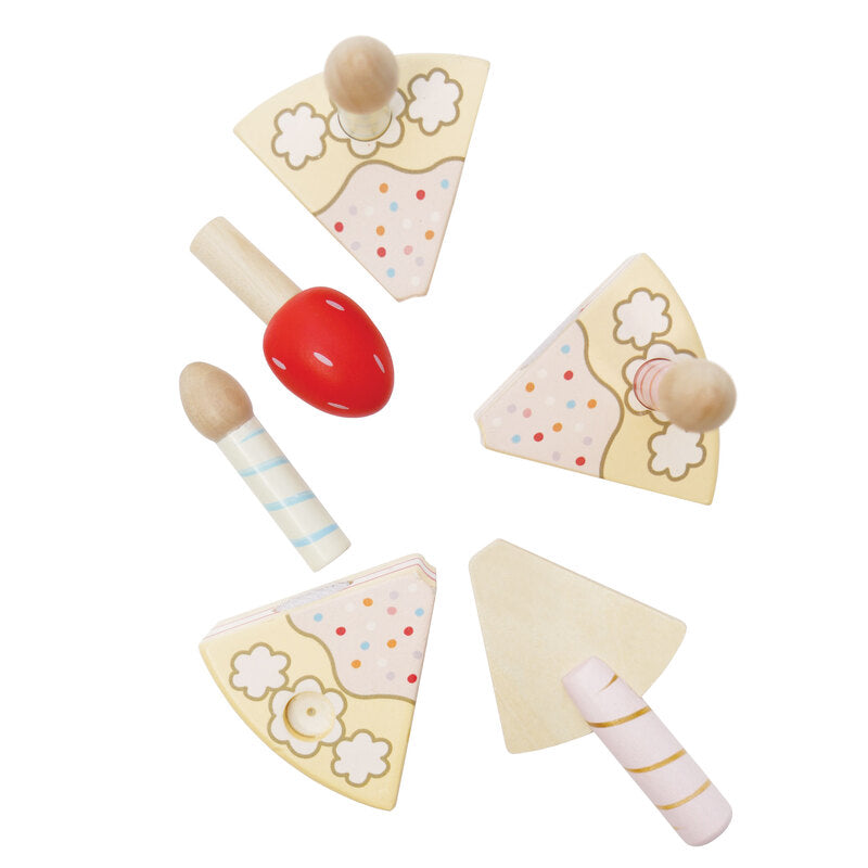 Le Toy Van Honeybake Vanilla Birthday Cake Le Toy Van Pretend Play at Little Earth Nest Eco Shop Geelong Online Store Australia