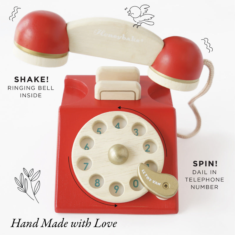 Le Toy Van Vintage Phone Le Toy Van Pretend Play at Little Earth Nest Eco Shop Geelong Online Store Australia
