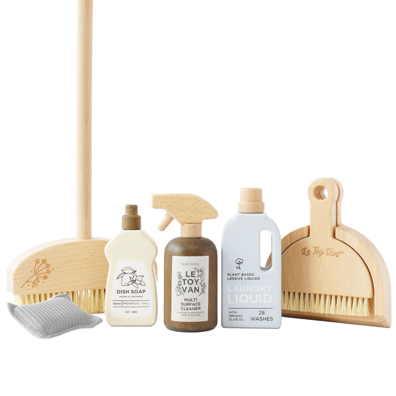 Le Toy Van Wooden Toy Cleaning Set Le Toy Van Pretend Play at Little Earth Nest Eco Shop Le Toy Van Wooden Toy Cleaning Set Geelong Online Store Australia