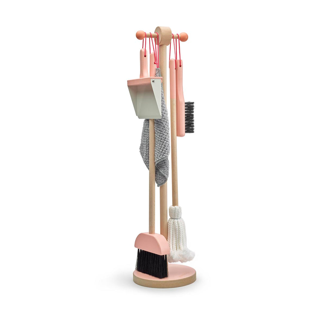 Wooden Toy Cleaning Set Little Earth Nest Activity Toys Pink at Little Earth Nest Eco Shop Geelong Online Store Australia