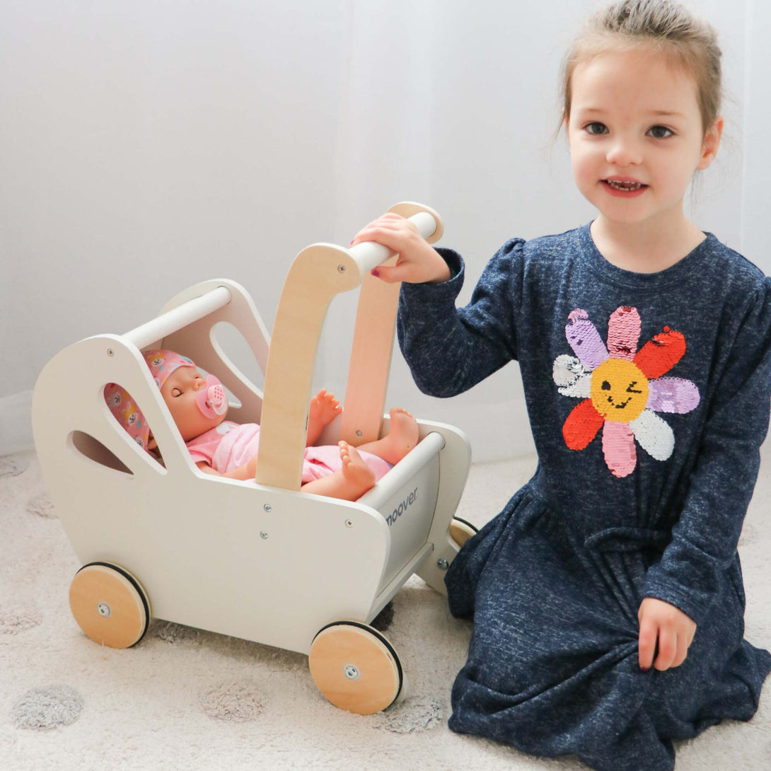 Moover Essentials Dolls Pram Moover Toys Dolls, Playsets & Toy Figures at Little Earth Nest Eco Shop Moover Line Dolls Pram Essentials Geelong Online Store Australia