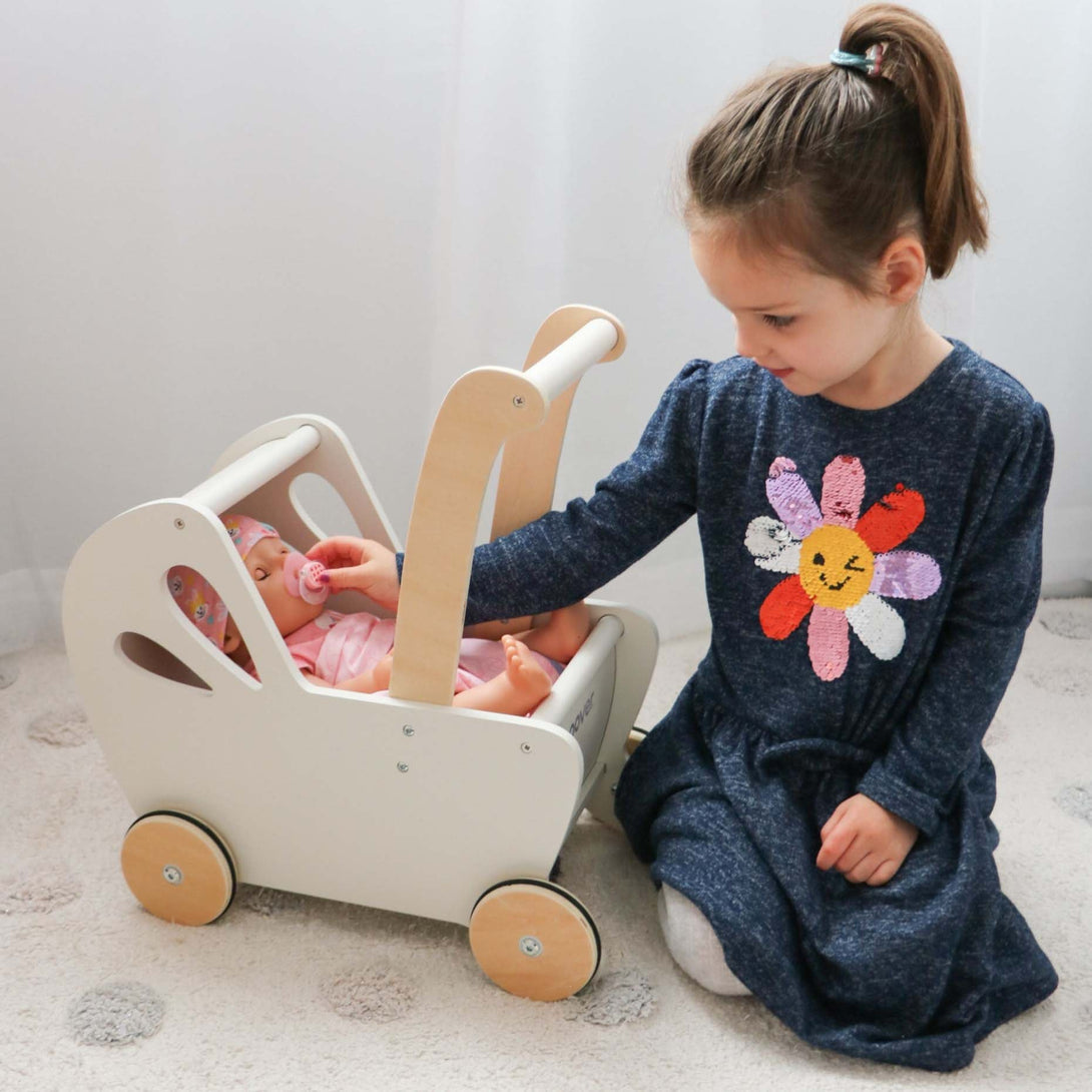 Moover Essentials Dolls Pram Moover Toys Dolls, Playsets & Toy Figures at Little Earth Nest Eco Shop Moover Line Dolls Pram Essentials Geelong Online Store Australia