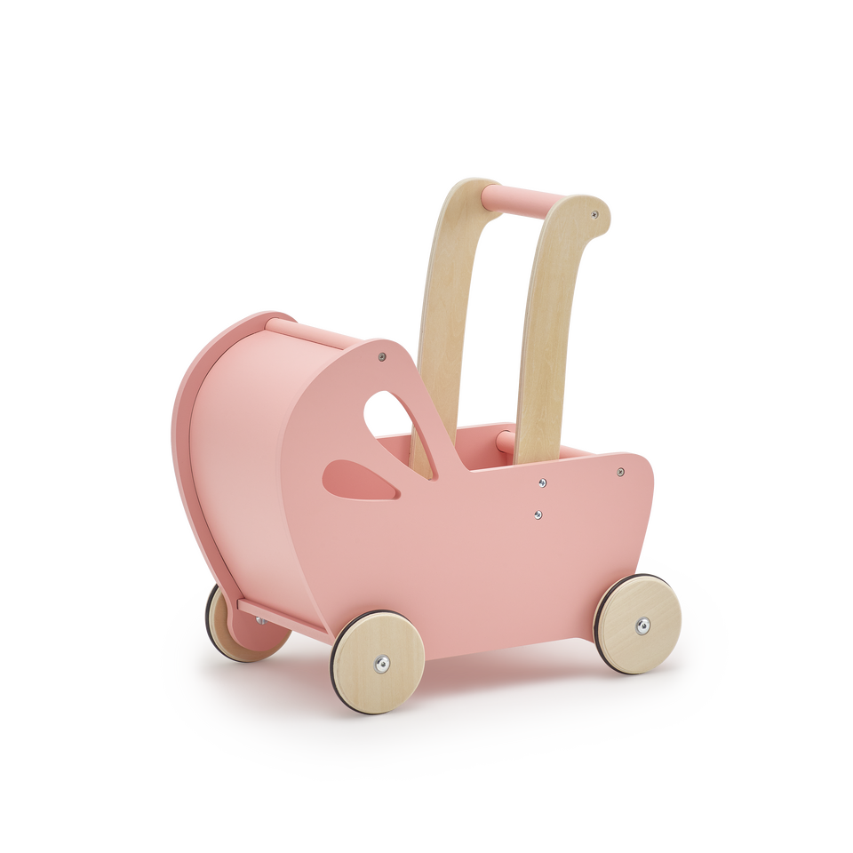 Moover Essentials Dolls Pram Moover Toys Dolls, Playsets & Toy Figures Coral Pink at Little Earth Nest Eco Shop Moover Line Dolls Pram Essentials Geelong Online Store Australia