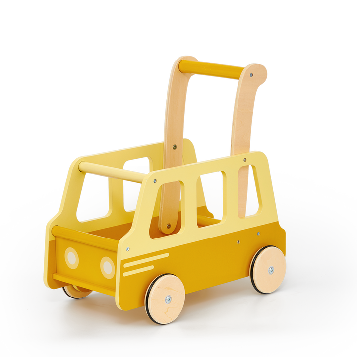 Moover Line Yellow Bus Walker Moover Toys Baby Walkers and Entertainers at Little Earth Nest Eco Shop