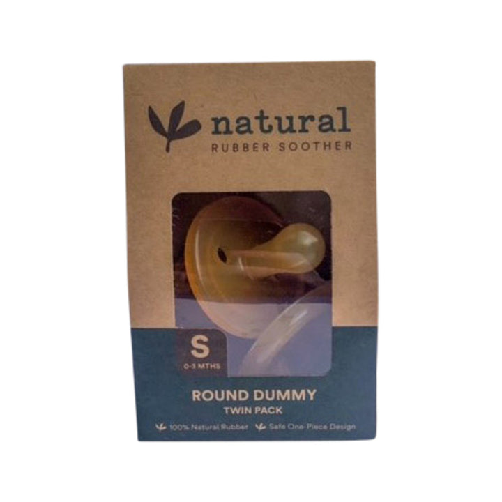 Make U Well Natural Rubber Soother Pacifier Dummy - Round Pack of 2 Make U Well Dummies and Teethers Small at Little Earth Nest Eco Shop