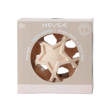 Hevea Upcycled Natural Rubber Star Ball Hevea Baby Bath and Body at Little Earth Nest Eco Shop