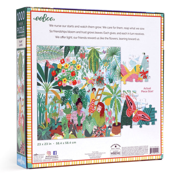 Plant Ladies 1000 Piece Puzzle by Eeboo Little Earth Nest