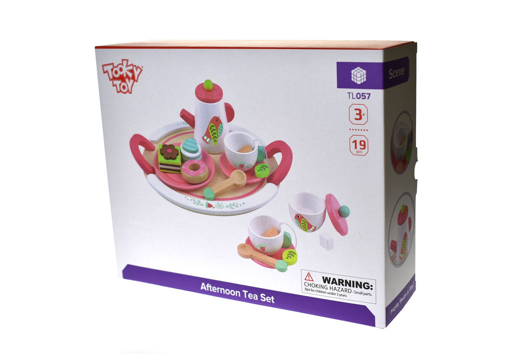 Tea Party Wooden Afternoon Tea Set by Tooky Toy Djeco Pretend Play at Little Earth Nest Eco Shop Geelong Online Store Australia