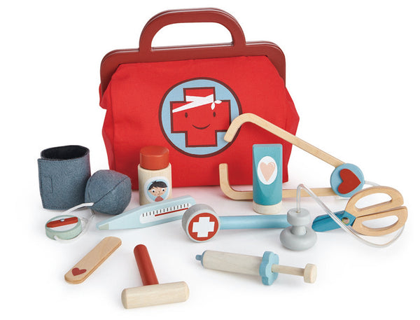 Tenderleaf Toys Wooden Doctors Set Tenderleaf Toys Pretend Play at Little Earth Nest Eco Shop Geelong Online Store Australia