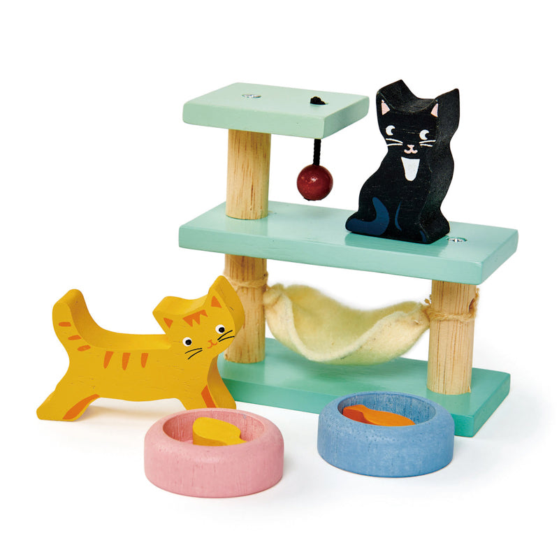 Pet Cat Set for Doll House by Tenderleaf Toys Tenderleaf Toys Dollhouse Accessories at Little Earth Nest Eco Shop Geelong Online Store Australia