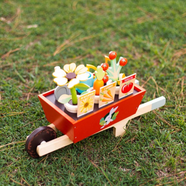 Garden Wheelbarrow Set by Tenderleaf Toys Tenderleaf Toys Toys at Little Earth Nest Eco Shop