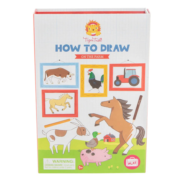 Tiger Tribe How to Draw Set Tiger Tribe Art and Craft Kits Farm at Little Earth Nest Eco Shop