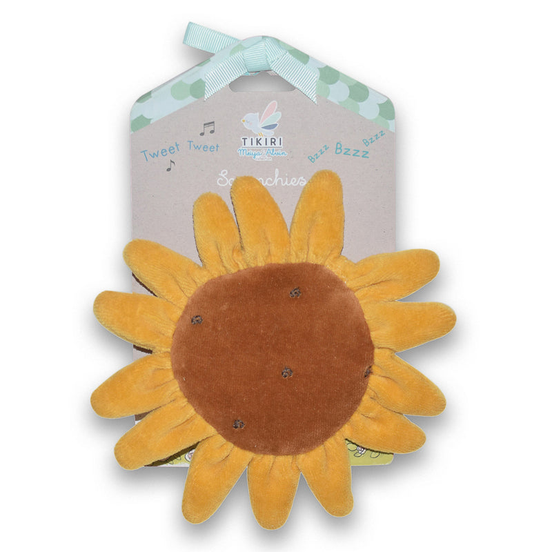 Sunflower Sensory Crinkle Toy for Babies by Tikiri Tikiri Baby Activity Toys at Little Earth Nest Eco Shop Sunflower Sensory Crinkle Toy for Babies by Tikiri Geelong Online Store Australia