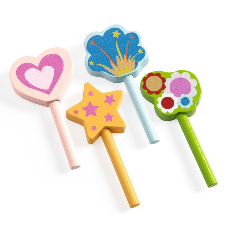 Djeco Rainbow Wooden Toy Birthday Cake with Candles Djeco Pretend Play at Little Earth Nest Eco Shop Djeco Rainbow Wooden Toy Birthday Cake with Candles Geelong Online Store Australia