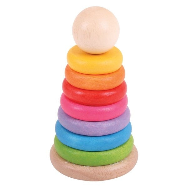 Wooden Rainbow Stacking Rings