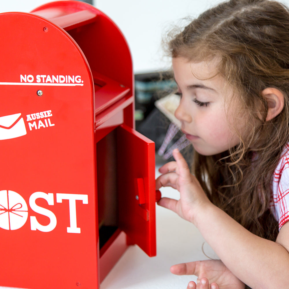 Make Me Iconic Post Box Make Me Iconic Pretend Play at Little Earth Nest Eco Shop Geelong Online Store Australia