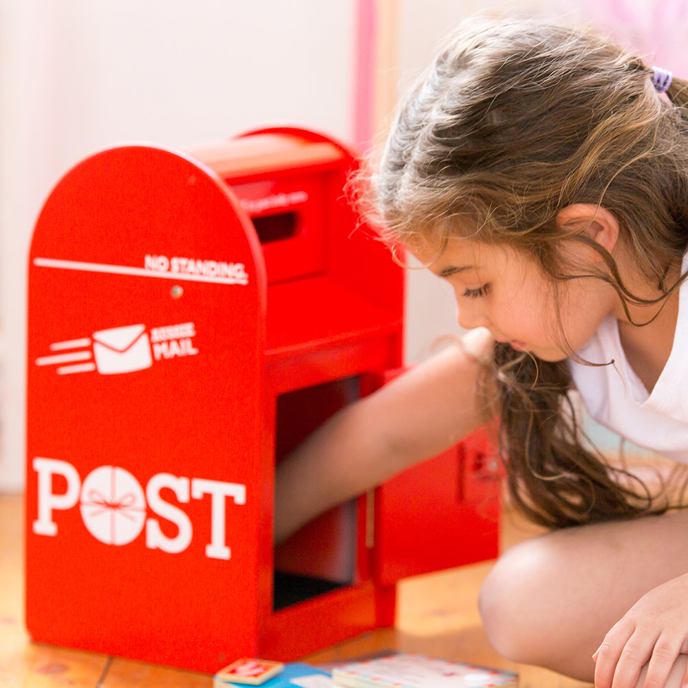 Make Me Iconic Post Box Make Me Iconic Pretend Play at Little Earth Nest Eco Shop Geelong Online Store Australia