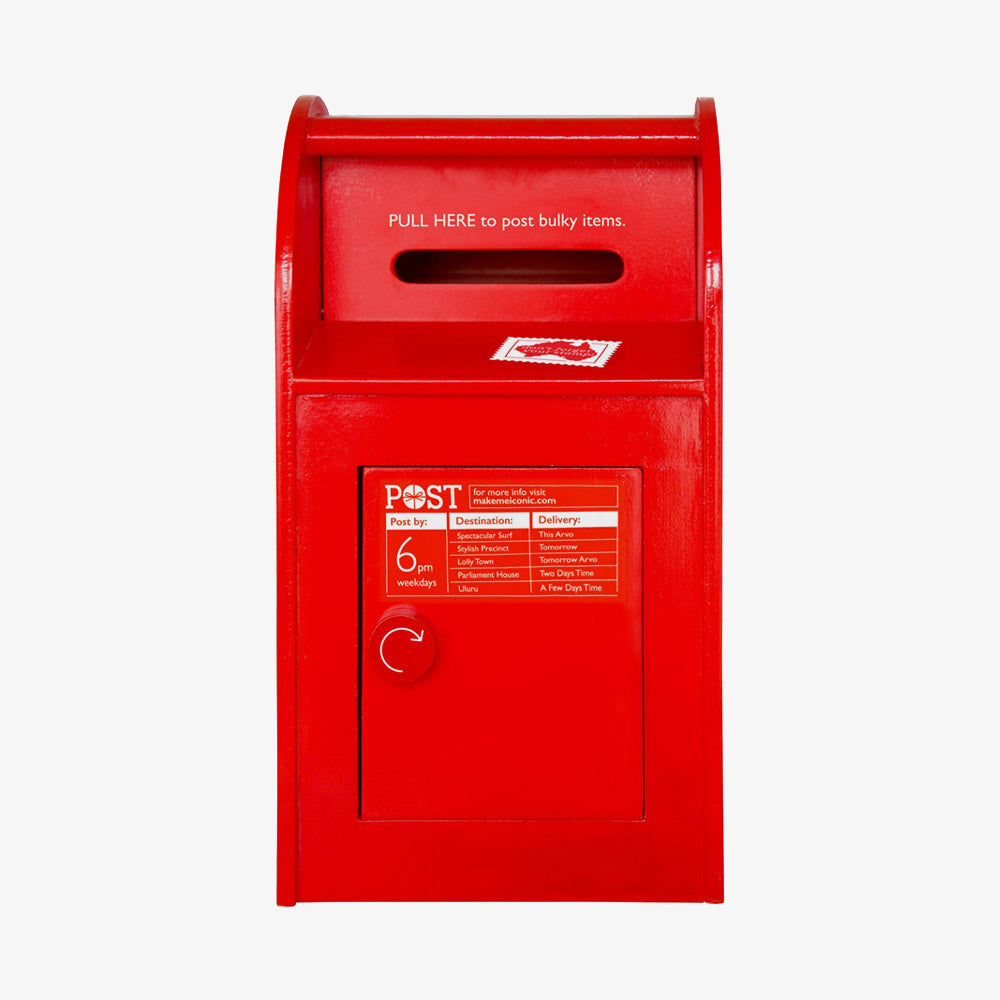 Make Me Iconic Post Box Make Me Iconic Pretend Play at Little Earth Nest Eco Shop Geelong Online Store Australia