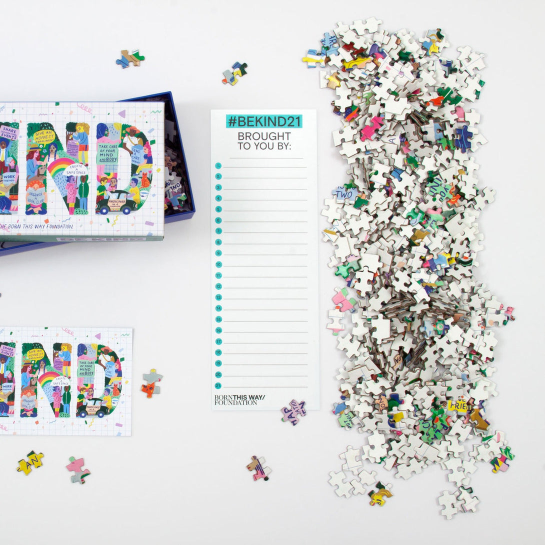 Be Kind 1000 Piece Panoramic Jigsaw Puzzle by Galison Galison Puzzles at Little Earth Nest Eco Shop Geelong Online Store Australia