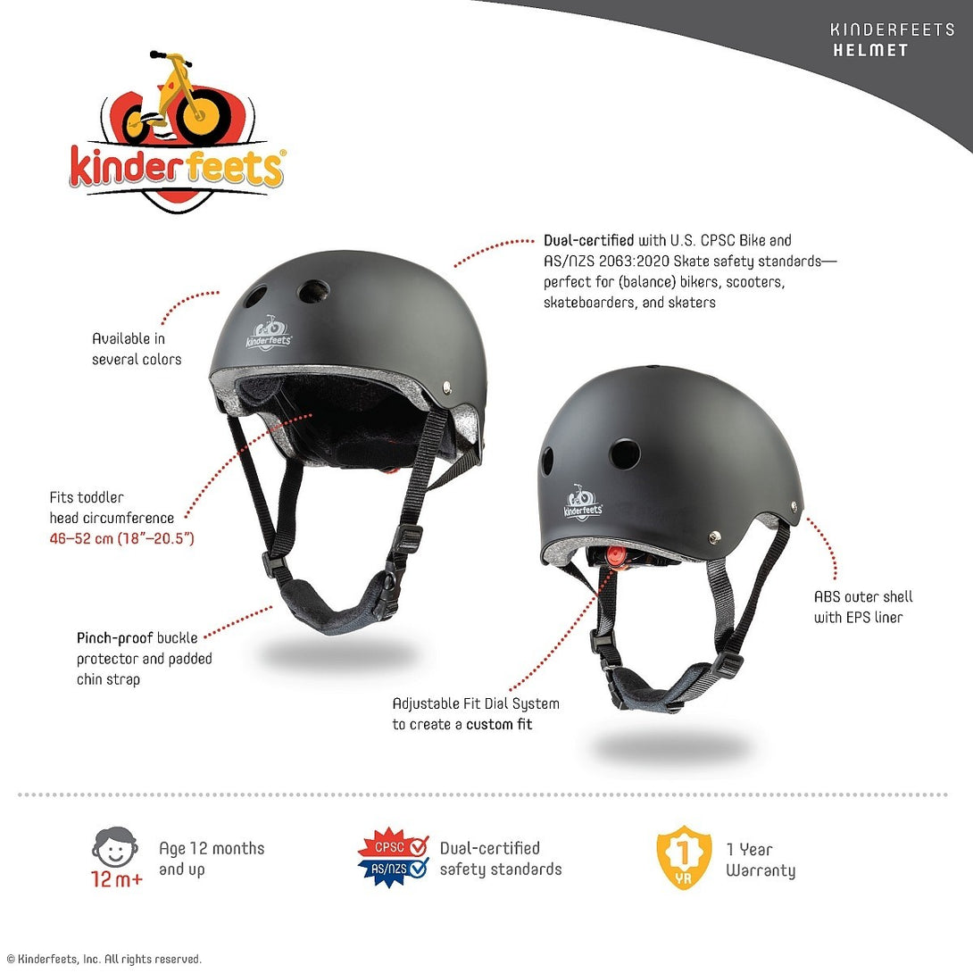 Kinderfeets Toddler Bike Helmet Matte Kinderfeets Helmets at Little Earth Nest Eco Shop Geelong Online Store Australia
