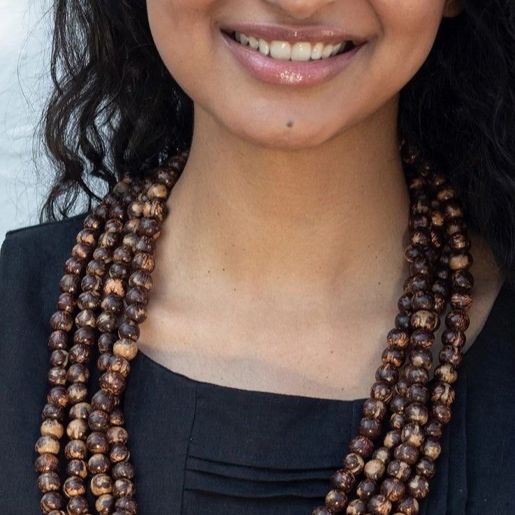 Melko Acai Bead Necklace Melko Necklaces at Little Earth Nest Eco Shop Geelong Online Store Australia