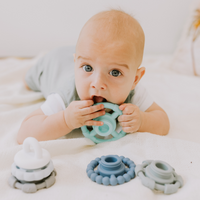 Jellystone Designs Ocean Teething Stacker Jellystone Designs Dummies and Teethers Ocean at Little Earth Nest Eco Shop Geelong Online Store Australia