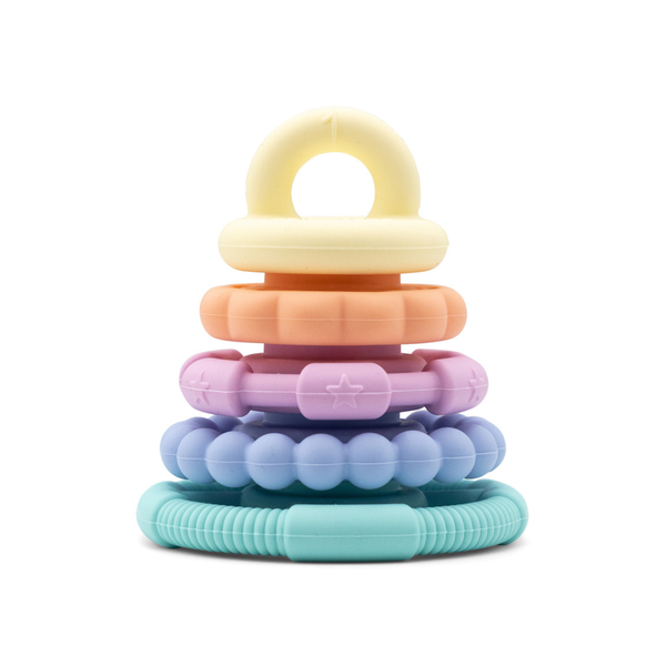 Jellystone Designs Pastel Teething Stacker Jellystone Designs Dummies and Teethers Pastel at Little Earth Nest Eco Shop
