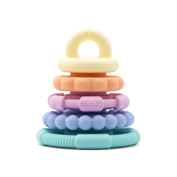 Jellystone Designs Pastel Teething Stacker Jellystone Designs Dummies and Teethers Pastel at Little Earth Nest Eco Shop Geelong Online Store Australia