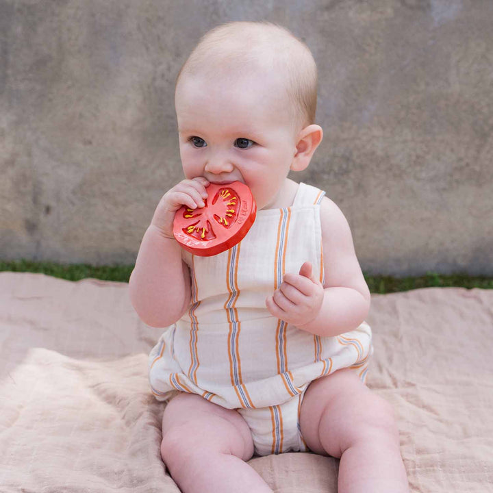 Tomato Teether Toy by Oli and Carol Oli and Carol Dummies and Teethers at Little Earth Nest Eco Shop