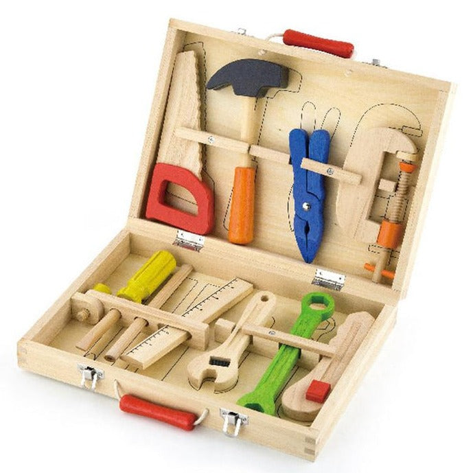 Viga Toys Wooden Tool Set Suitcase Viga Toys Wooden Toys at Little Earth Nest Eco Shop Geelong Online Store Australia